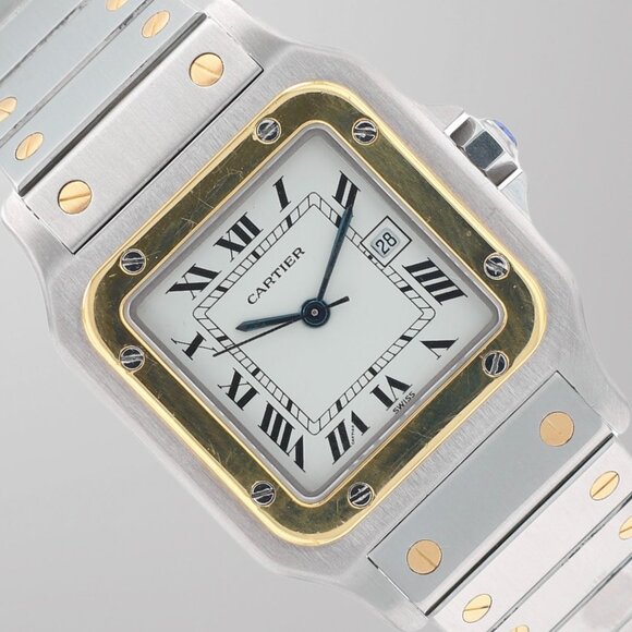 Cartier Santos Galbée Automatic 29mm White Roman Numeral Two-Tone